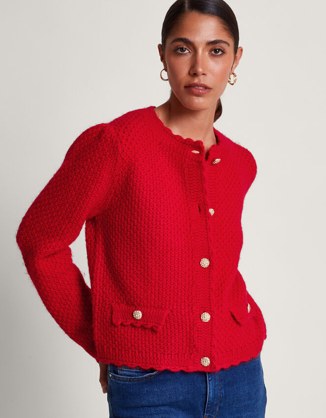 So Soft Red Cardigan