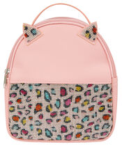 Rainbow Leopard Dazzle Backpack, , large