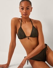 Mia Glitter Tie-Side Bikini Bottoms, Black (BLACK), large