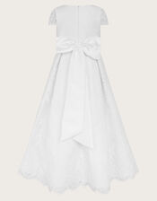 Lola Lace Communion Dress, White (WHITE), large