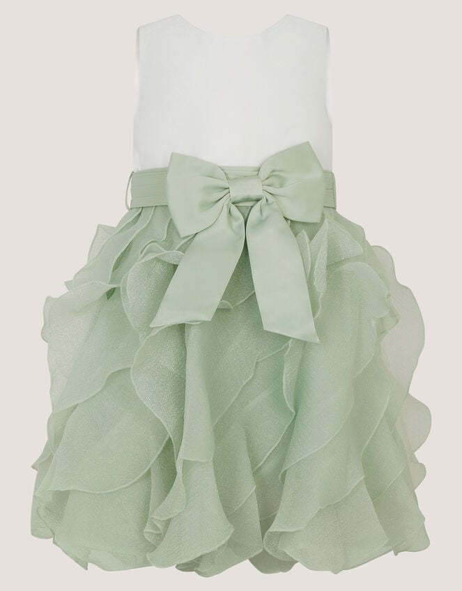 Baby Lace Cancan Ruffle Dress, Green (SAGE), large