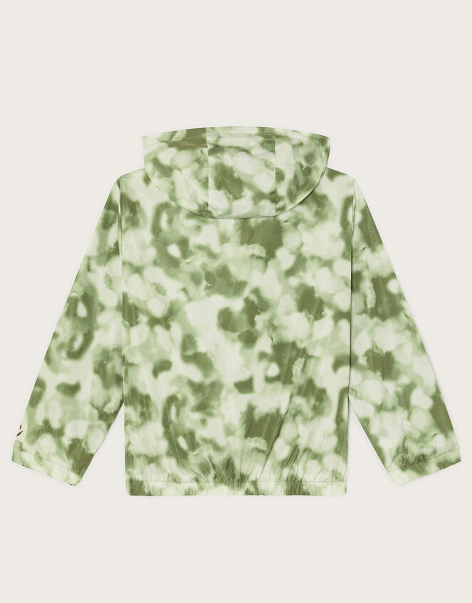 Tie Dye Windbreaker Jacket, Green (KHAKI), large