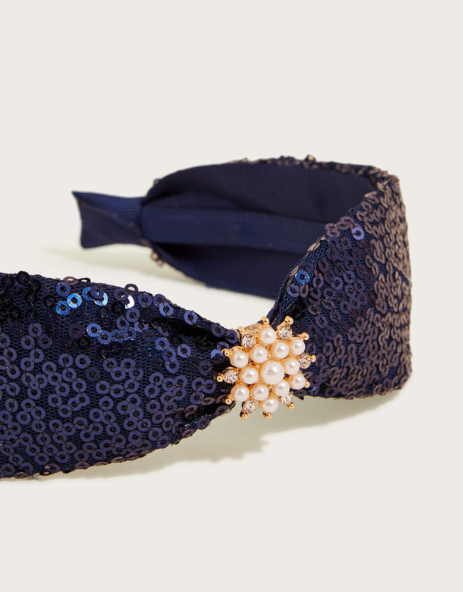 Sequin Knotted Headband, , large