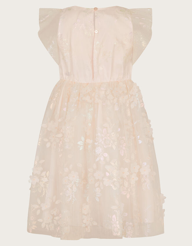 Penny Iridescent 3D Floral Dress, Pink (PALE PINK), large