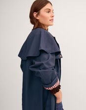 Carly Cape Barn Jacket, Blue (NAVY), large