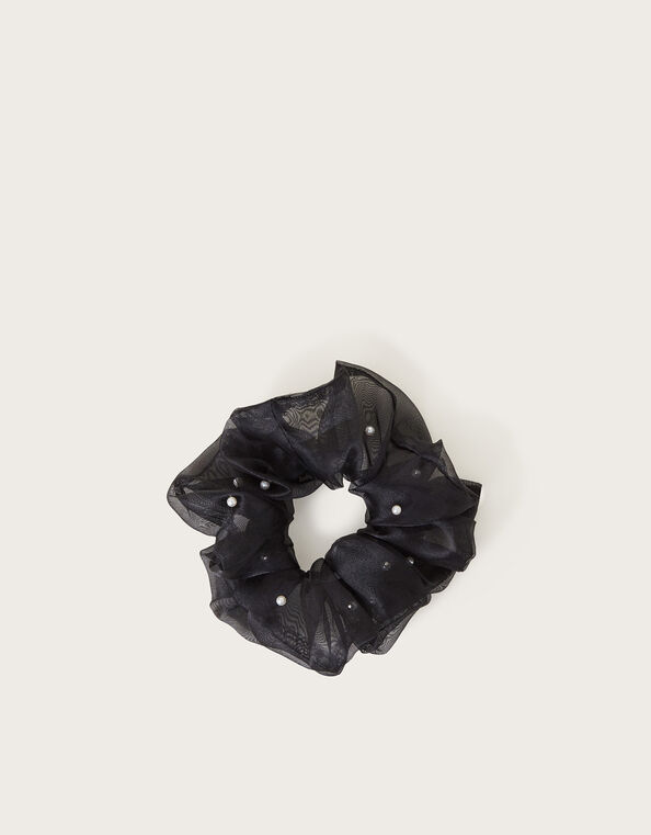 Oversized Pearl Hair Scrunchie, , large