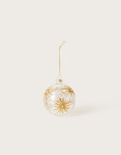 Starburst Glass Christmas Bauble, , large