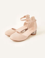 Glitter Two-Part Heels, Pink (PALE PINK), large
