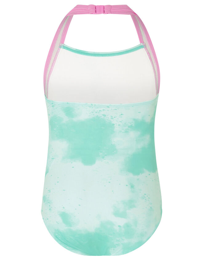 Sequin Flamingo Swimsuit, Blue (TURQUOISE), large