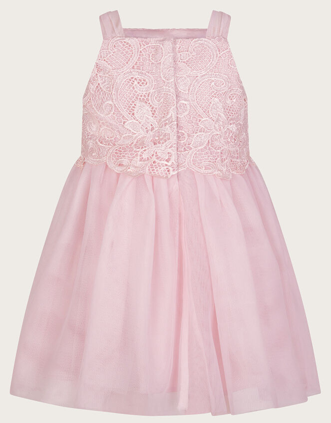 Baby Anna Long Sleeve Lacy Dress, Pink (PALE PINK), large
