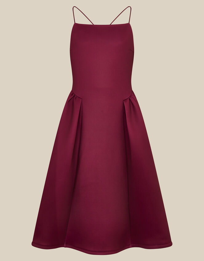 Molly Drop Waist Prom Dress, Red (BURGUNDY), large