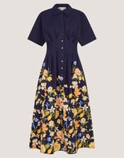 Suri Floral Print Midi Dress, Blue (NAVY), large