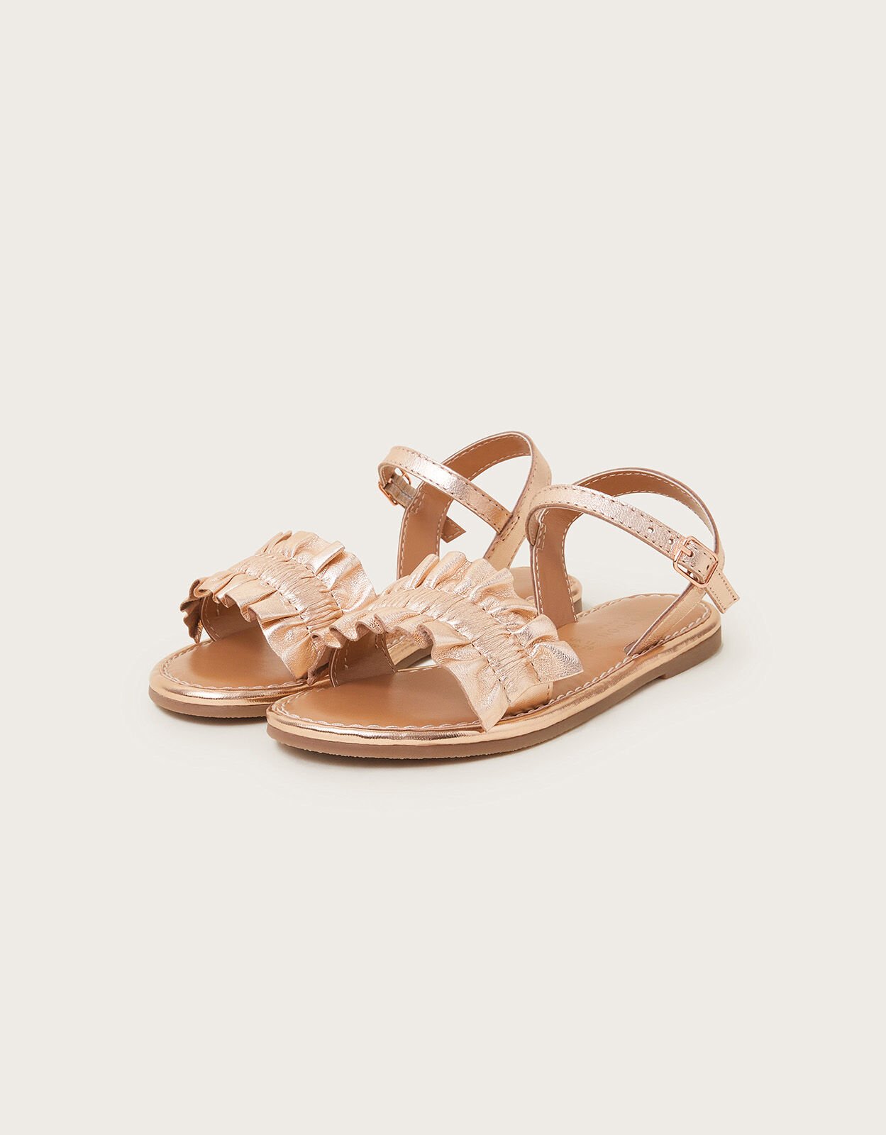 Ladies rose gold sandals uk store