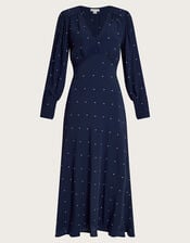 Stella Spot Dress, Blue (NAVY), large