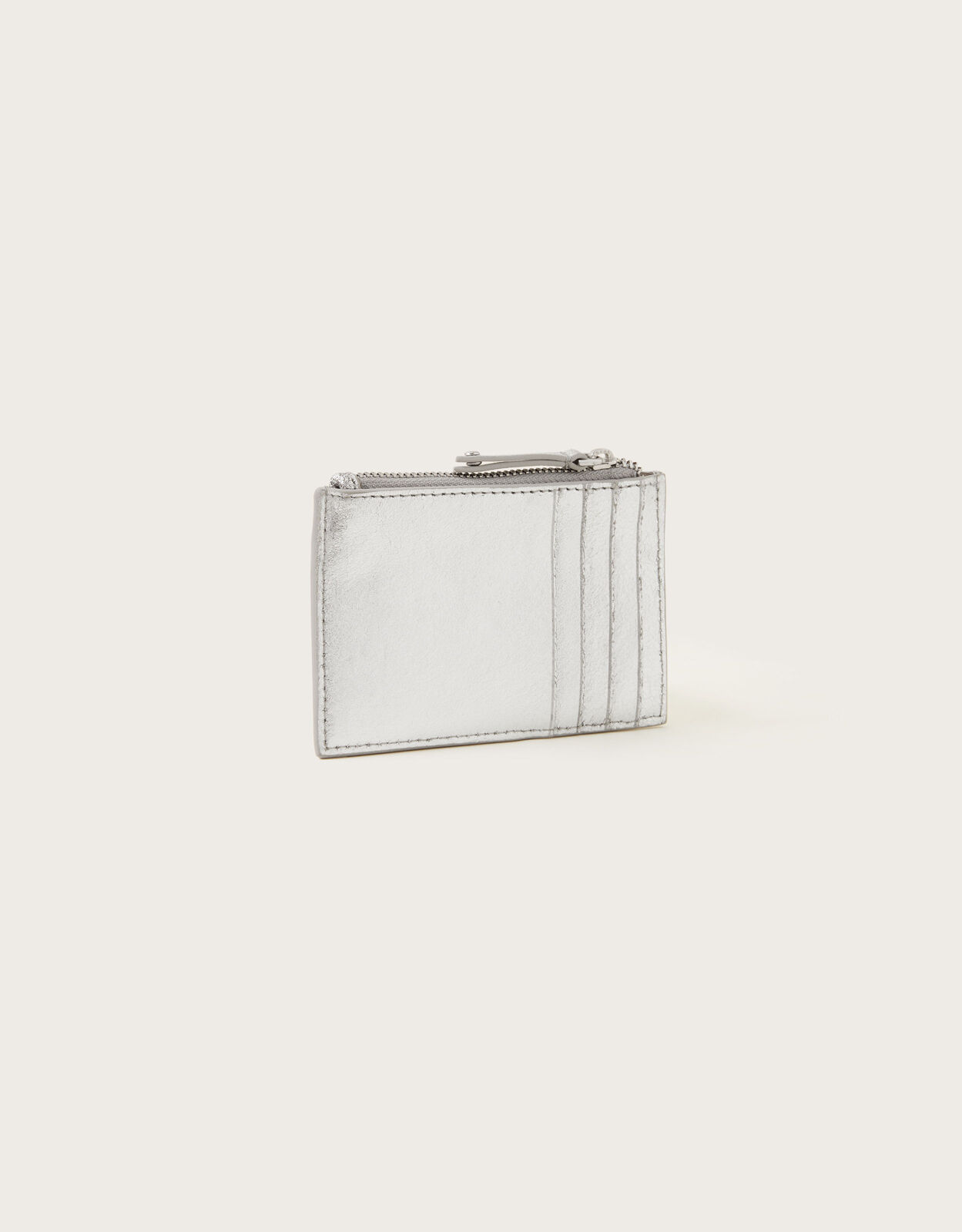 Metallic Leather Scallop Card Holder Bags Purses Monsoon UK