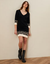 Vera Cornelli Shift Dress, Black (BLACK), large
