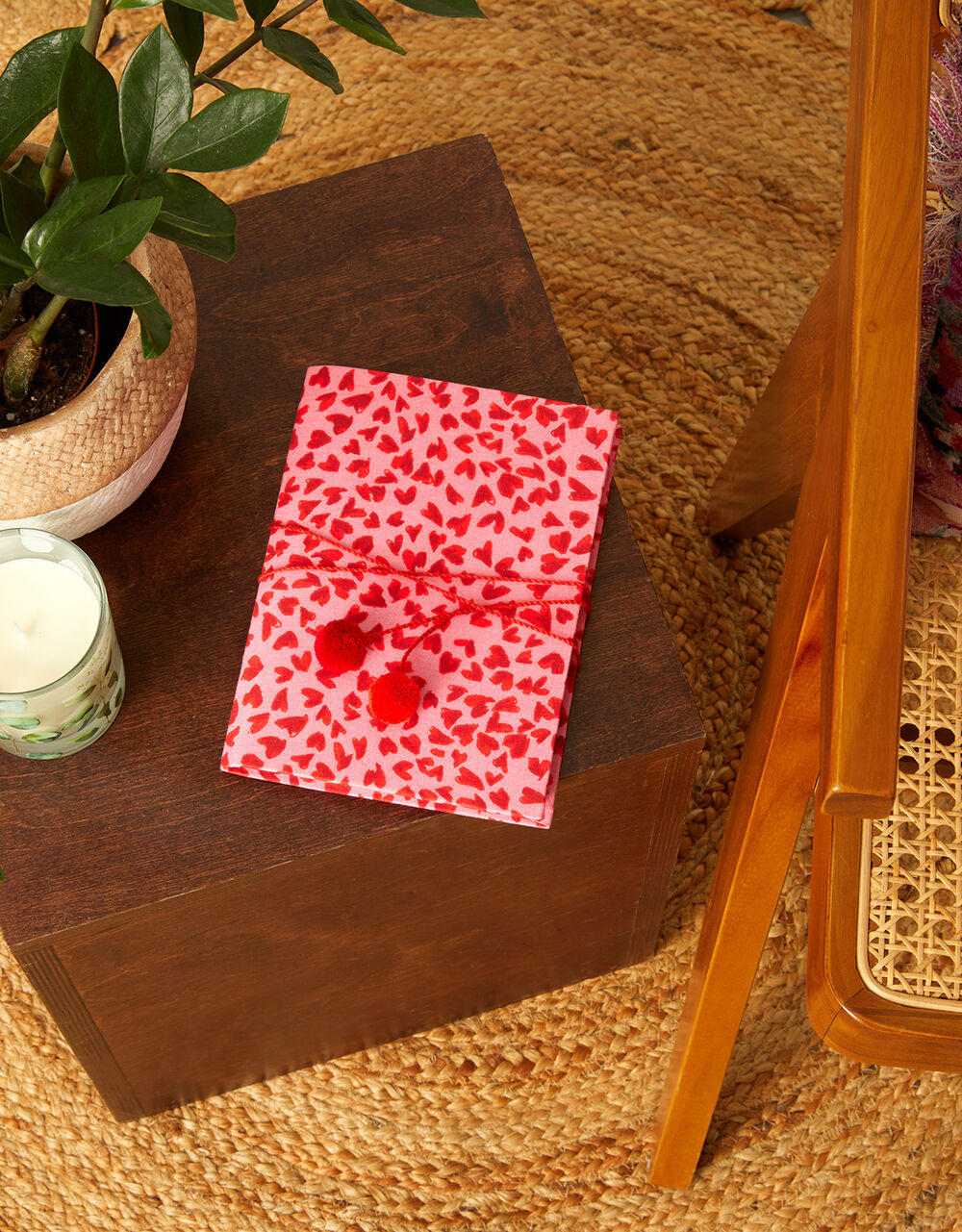 Women Home & Gifting | Heart Print Fabric Notebook - OU44523