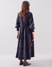 East Sophia Floral Embroidered Maxi Dress, Blue (NAVY), large