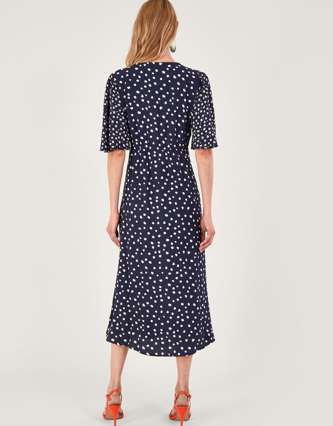 Rori Embroidered Tea Dress, Blue (NAVY), large