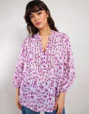 East Embellished Print Blouse, Pink (BLUSH), large