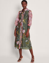 Jaquetta Shirt Dress, Green (OLIVE), large