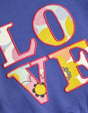 Floral Love Graphic Sweat Top, Blue (BLUE), large