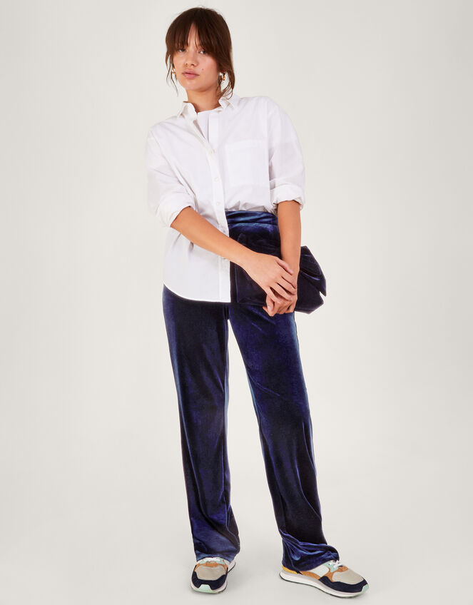 Blake Kick Flare Trousers, Blue (MIDNIGHT), large