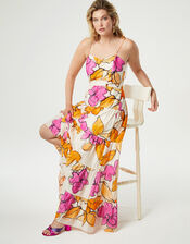 Fabienne Chapot Floral Tiered Dress, Orange (ORANGE), large