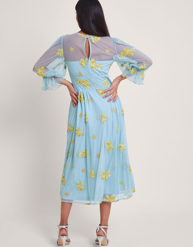 Martha Embellished Tea Dress, Blue (BLUE), large