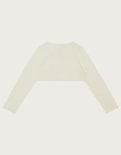 Pearl Trim Cardigan, Ivory (IVORY), large