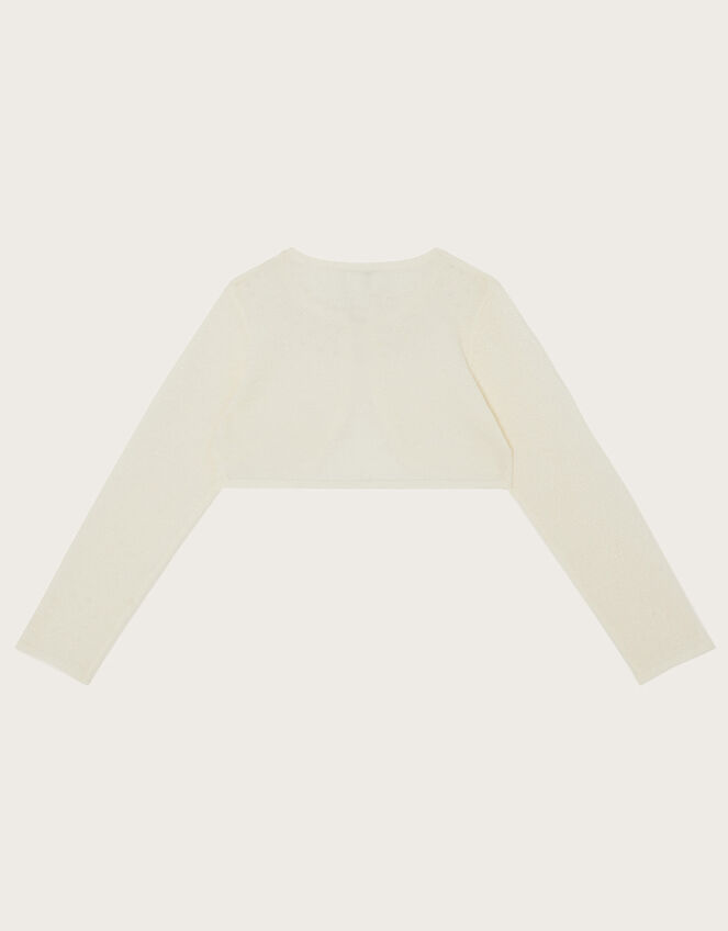 Pearl Trim Cardigan, Ivory (IVORY), large