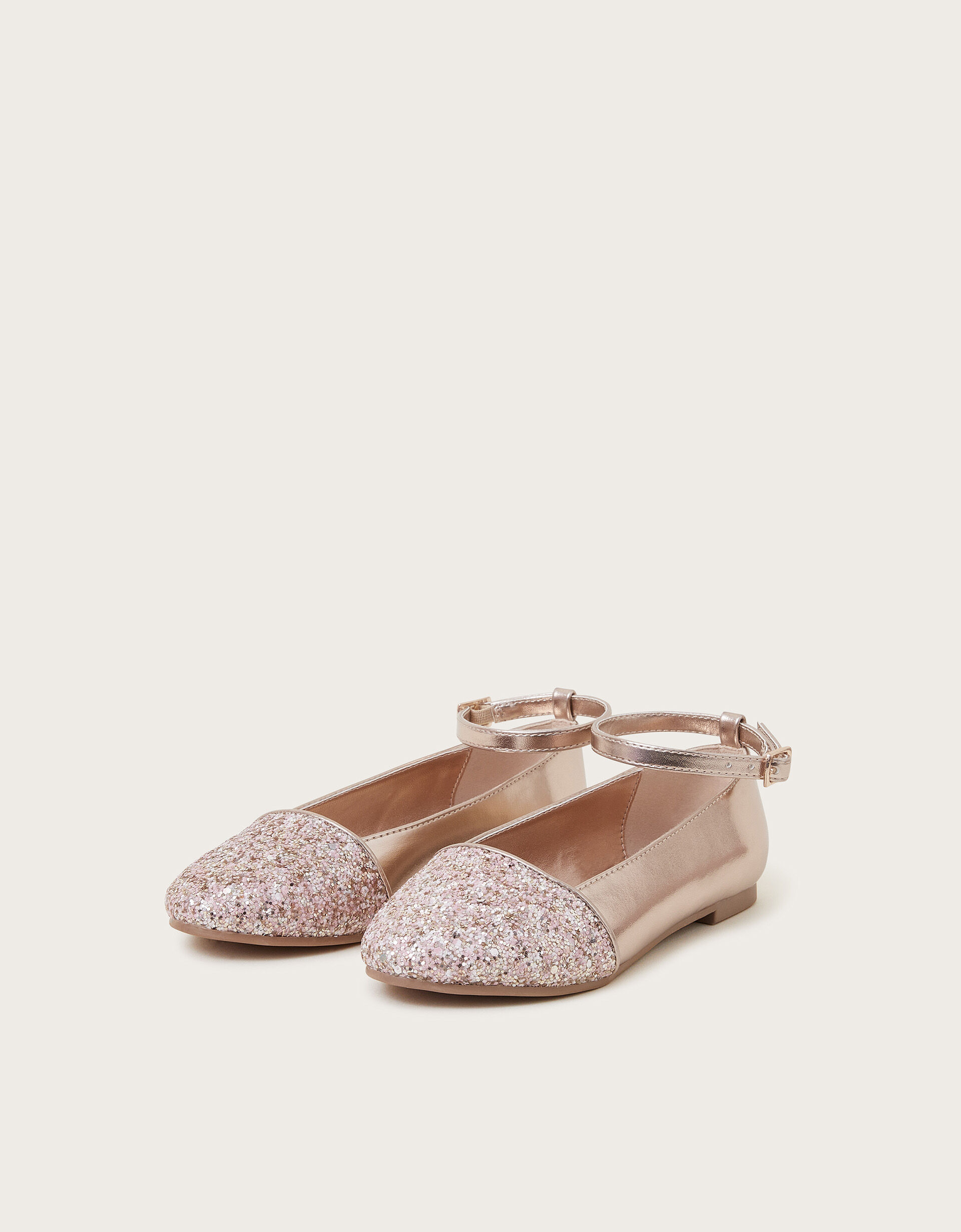 Glitter Ballerina Flats Pink