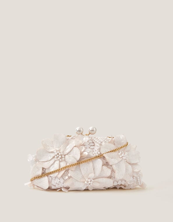 Suvi Flower Embellished Clutch Bag, , large