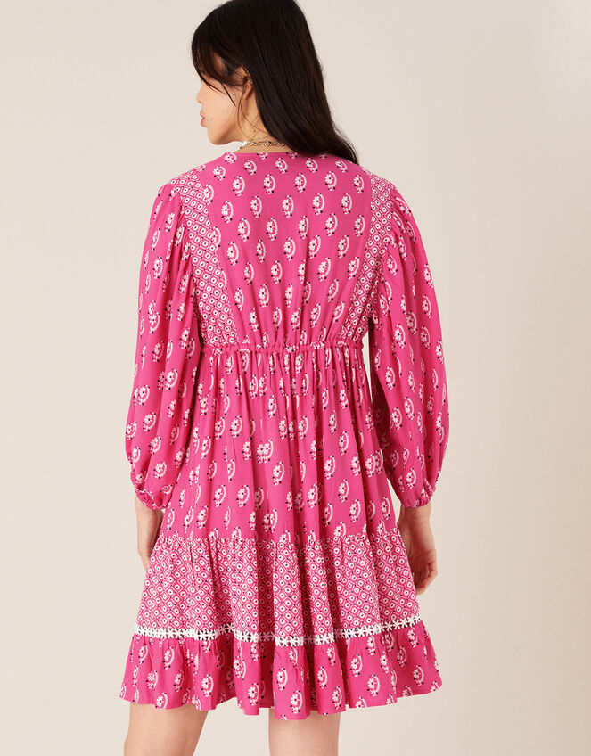 Daisy Print Dress in LENZING™ ECOVERO™, Pink (PINK), large