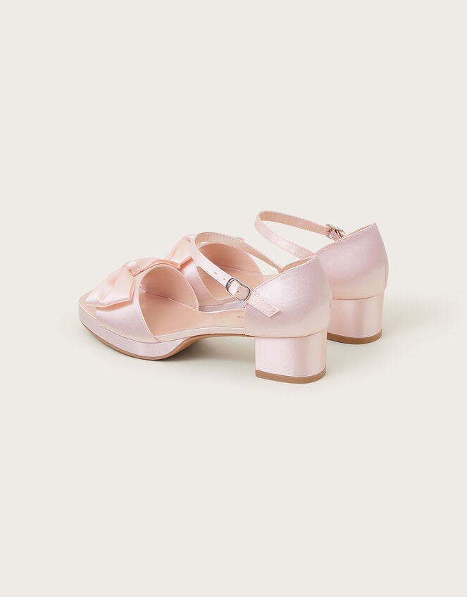 Satin Platform Sandals, Pink (PINK), large