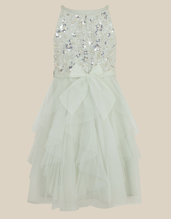 Gracie Embellished Waterfall Dress, Green (SAGE), large