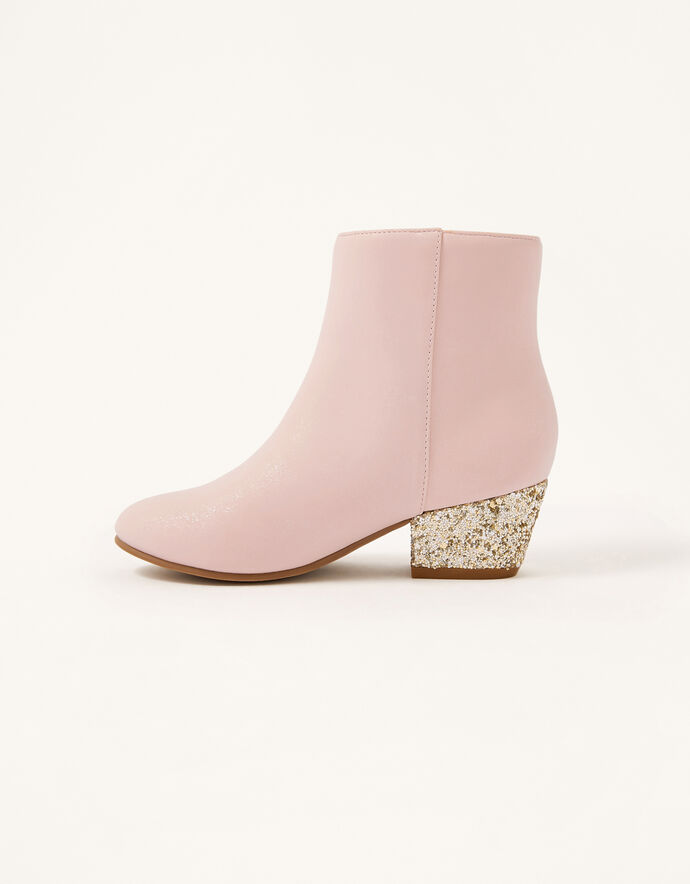 Glitter Heel Boots Pink Girls' Boots Monsoon UK.