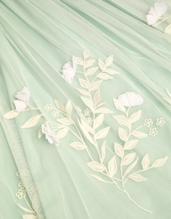 Embroidered Botanical Dress, Green (MINT), large