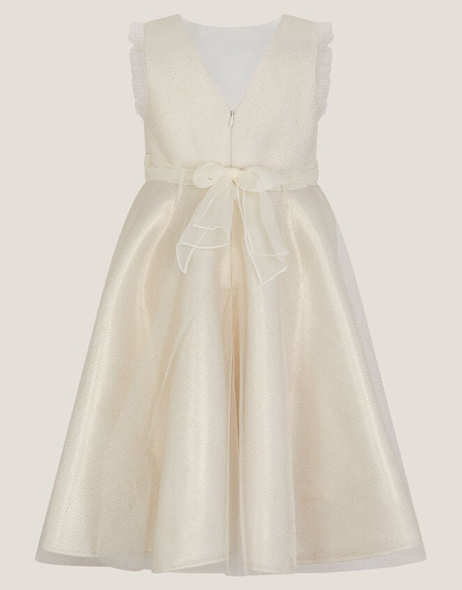 Principesa Appliqué Rose Sparkle Dress Gold