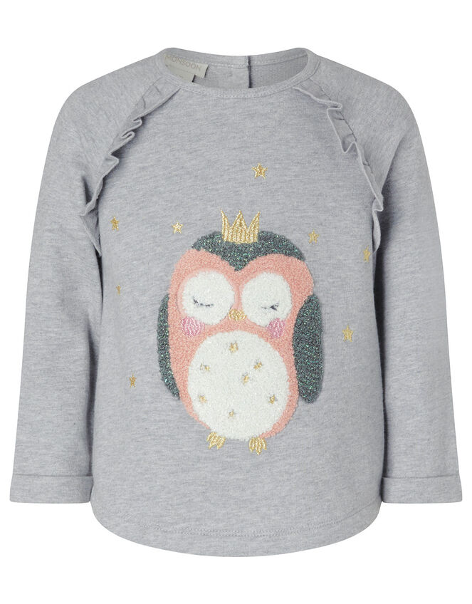 Baby Owl Sweatshirt and Leggings Set, Grey (GREY), large