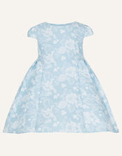 Baby English Rose Jacquard Dress, Blue (BLUE), large