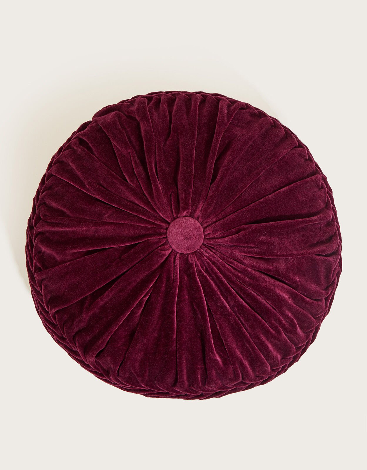 Round red pillow top