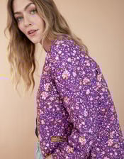 East Lana Print Quilted Jacket, Purple (PURPLE), large