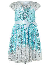 Irianne Blue Ombre Sequin Party Dress, Blue (BLUE), large