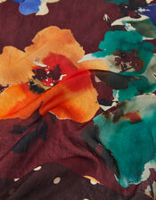 Iselle Floral Square Silk Scarf, , large