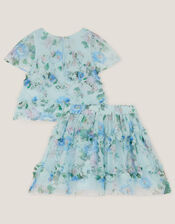 Baby Roma Floral Print Ruffle Top & Skirt Set, Multi (MULTI), large