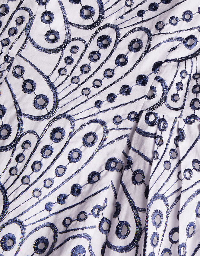 Baby Butterfly Wing Embroidered Dress, Blue (NAVY), large