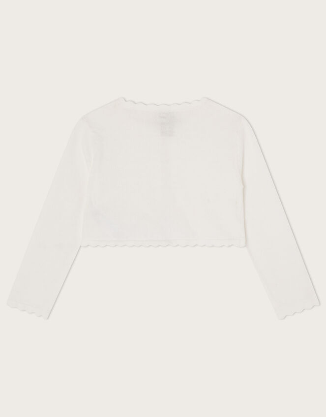 3D Petal Cardigan, Ivory (IVORY), large