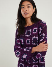 Hand Crochet Dress, Red (BERRY), large