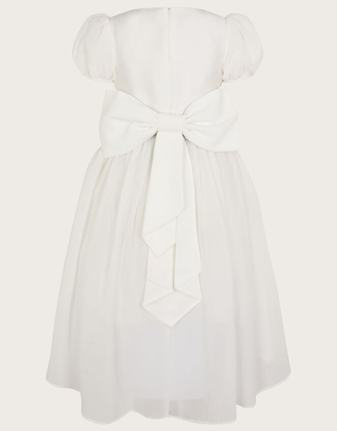 Cherish High Low Bow Back Bridesmaids Dress, Ivory (IVORY), large